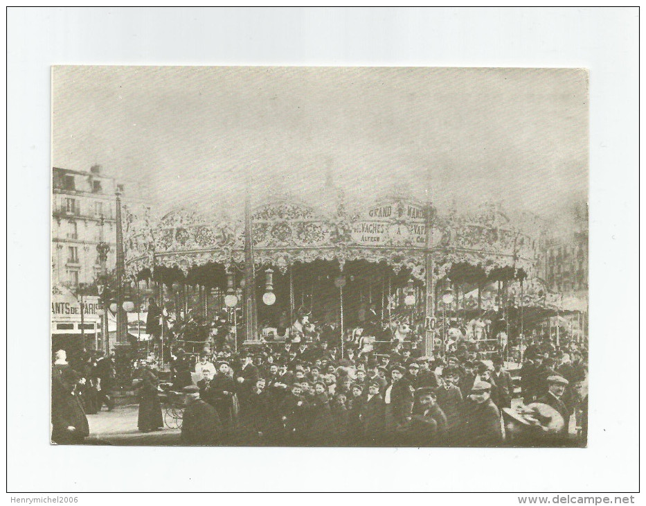 Cpm Repro Foire Du Tone Un Manège En 1879 Paris Pelouse De Reuilly Bois De Vincennes Photo Ancienne En  Carte Postale - Artesanos De Páris