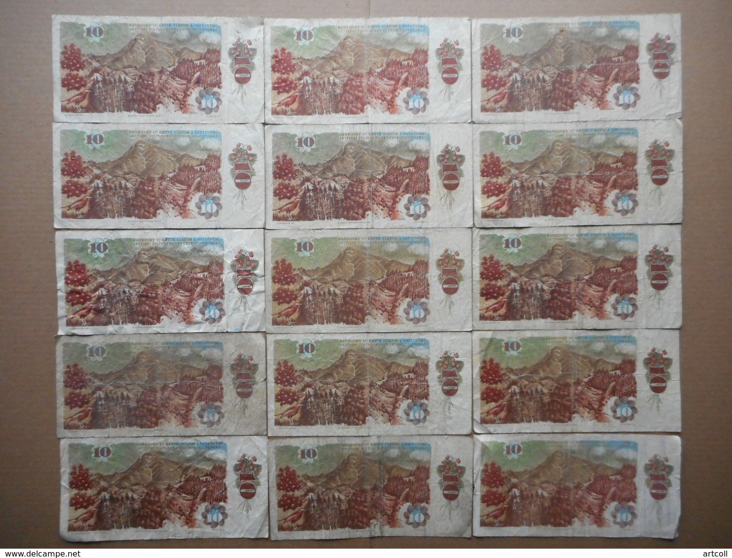 Czechoslovakia 10 Korun 1986 (Lot Of 15 Banknotes) - Tchécoslovaquie