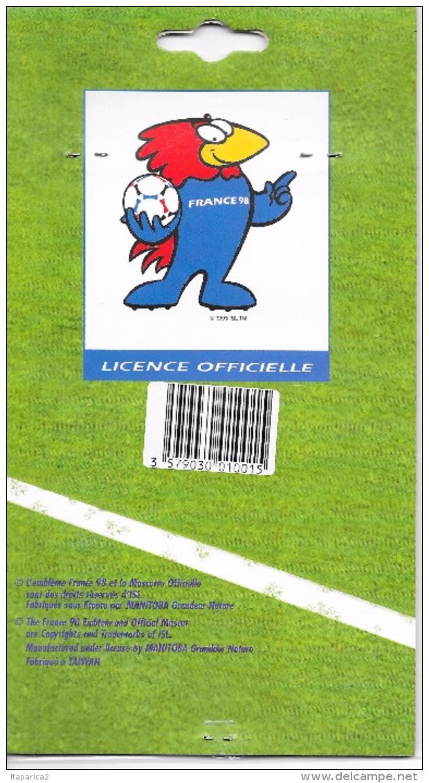 Rare Plaquette Neuve  6 Magnets Détachables Coupe Du Monde 98 Footix Mascotte De L'équipe De France / Licence Officielle - Autres & Non Classés