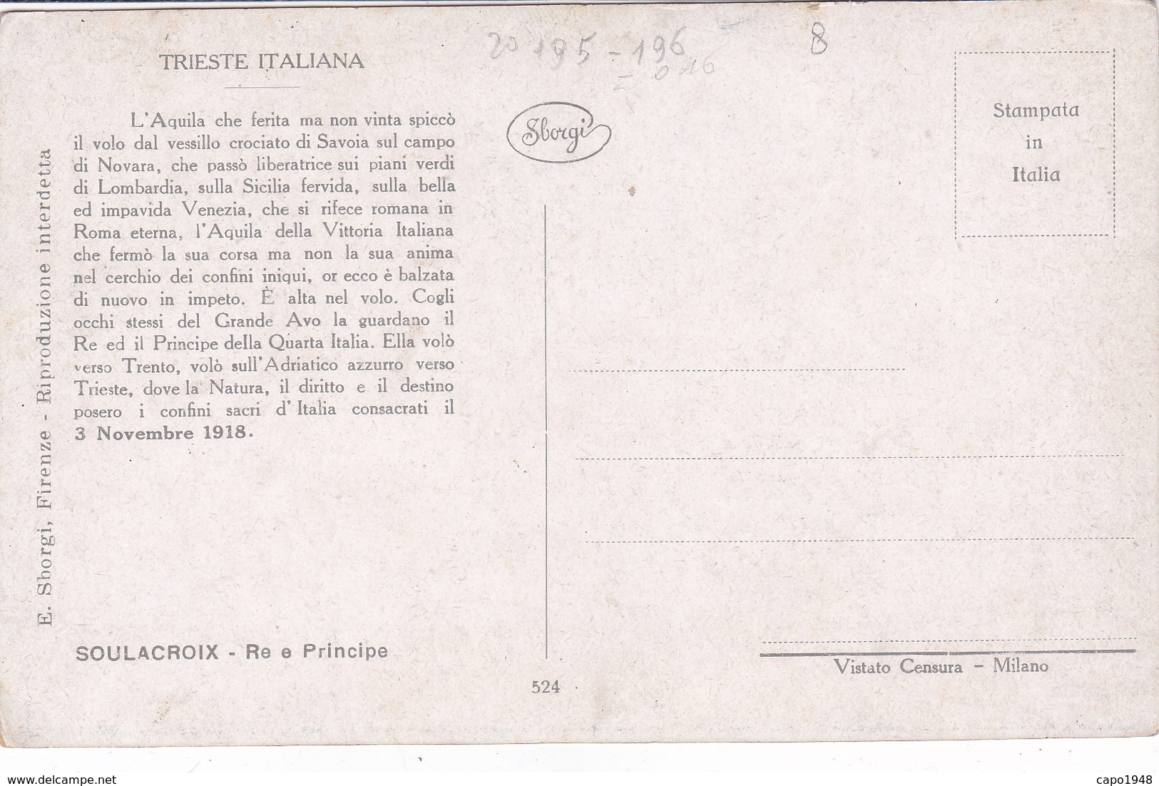 CARD SCOUT PRINCIPE UMBERTO SAVOIA RE VITTORIO EMANUELE III FIRMA SOULACROIX DUE SCANNER - FP-N-2-0882-26195-196 - Scoutisme