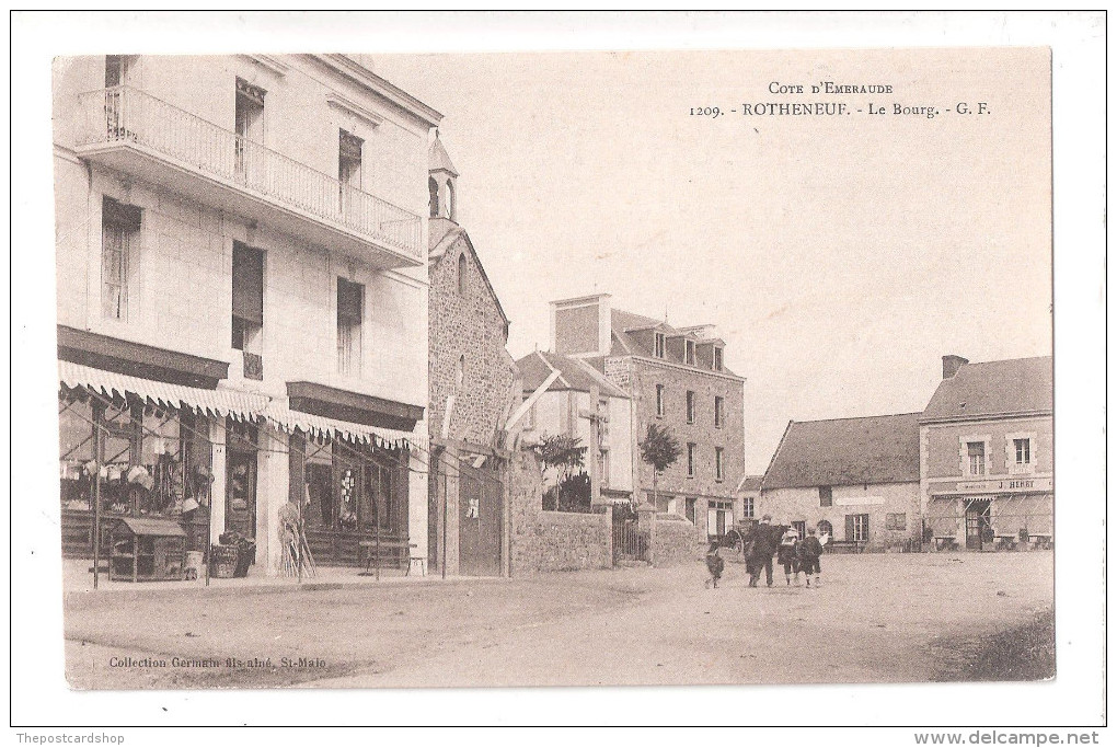 CPA 35 ROTHENEUF Le Bourg Animé (dos Non Divisé) Unused Achat Immédiat - Rotheneuf