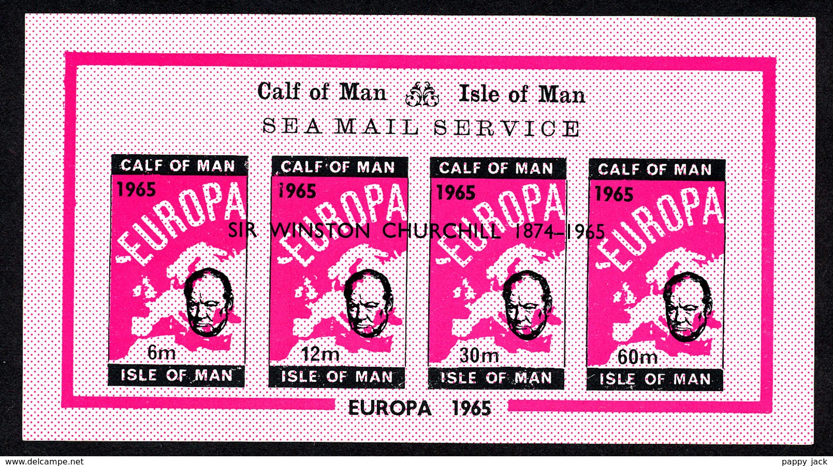 Calf Of Man Europa 1965 Ovp't CHURCHILL IMPERF Mini Sheet MNH - Emissions Locales