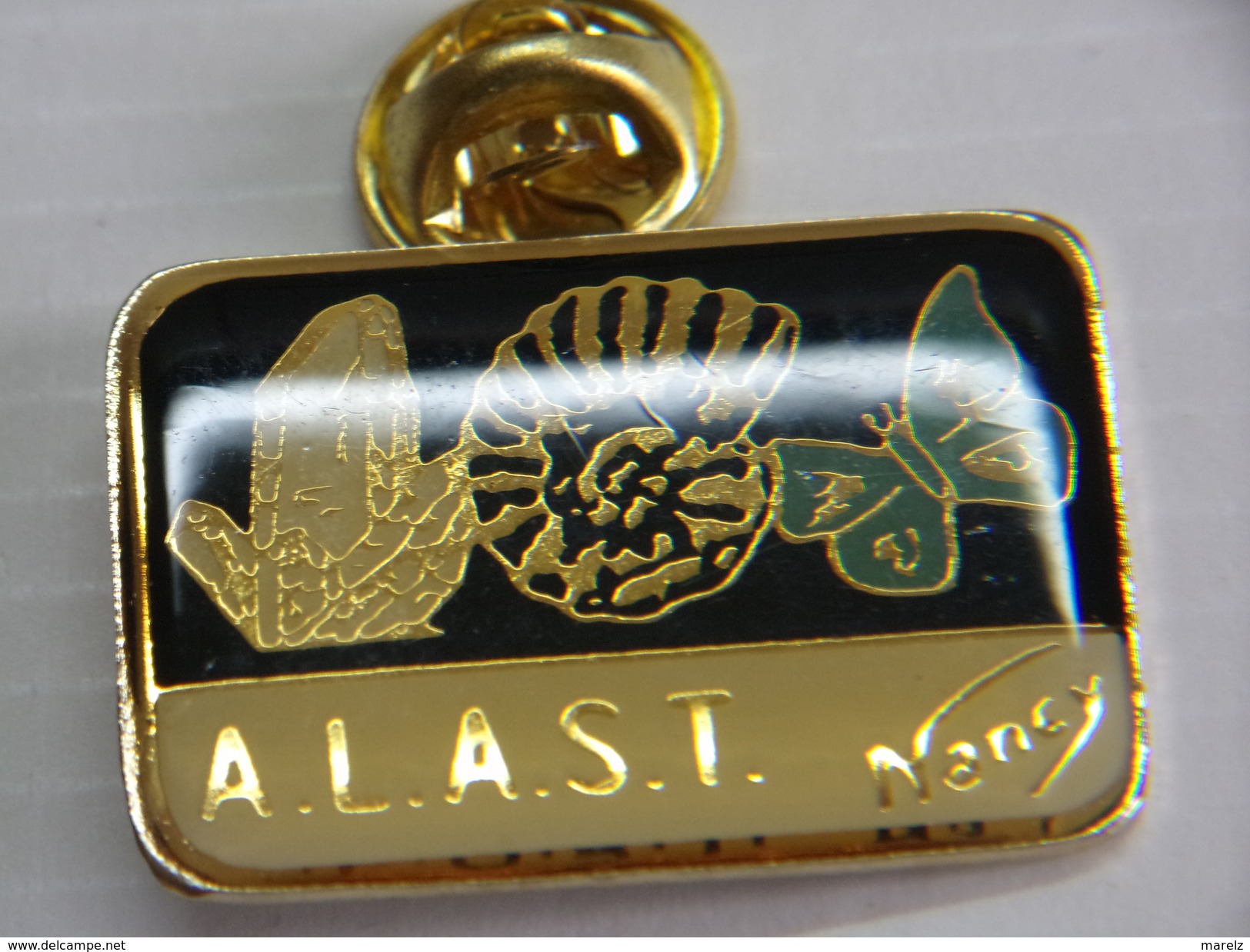 Pin's - A.L.A.S.T. Association Lorraine Des Amis Des Sciences De La Terre NANCY - Minéraux Fossiles Papillon - Associations