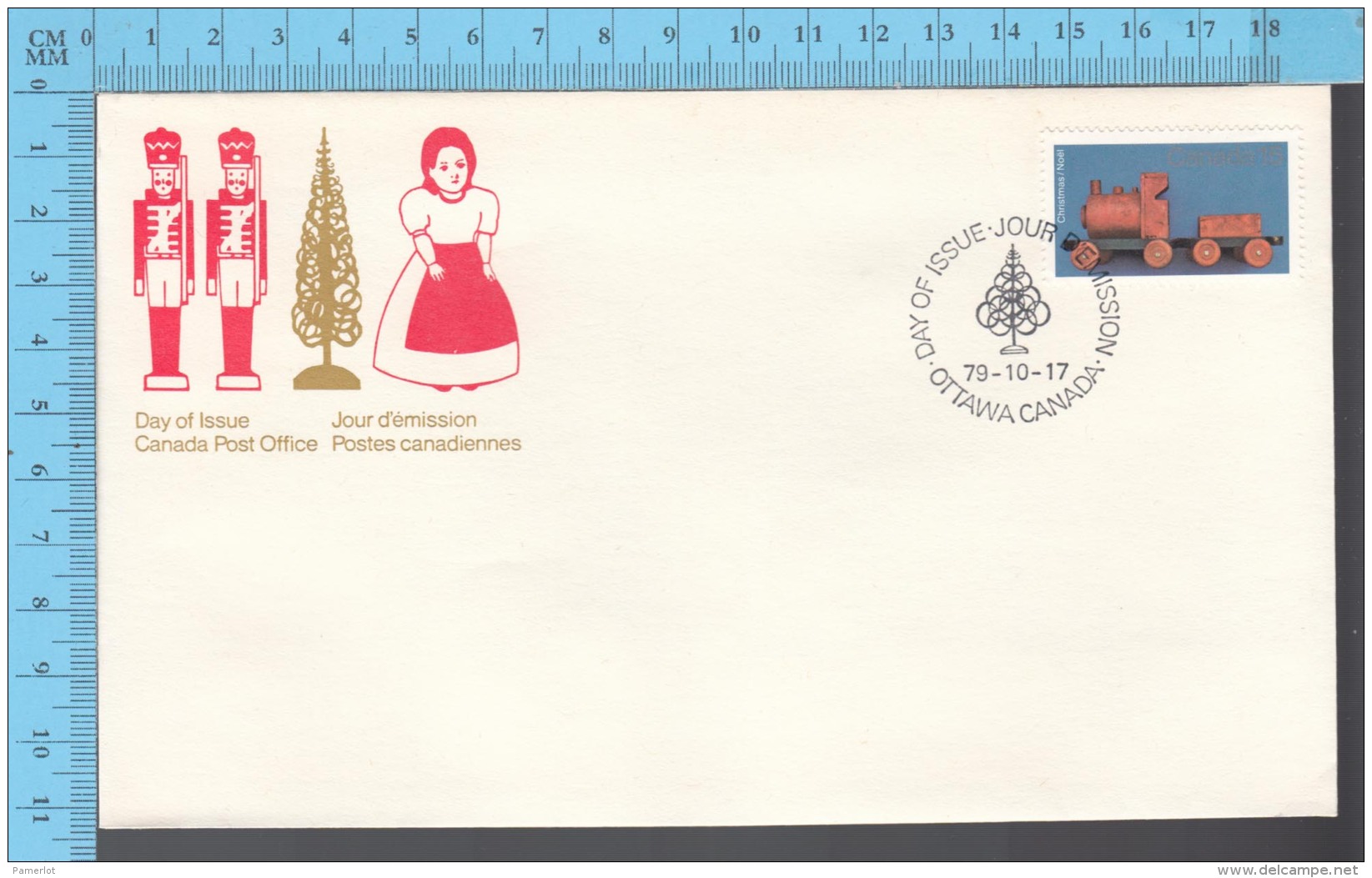 Canada - 1979 Scott #839, Christmans Antiques Toys, Wooden Train - FDC PPJ , Fancy Cancelation - Autres & Non Classés