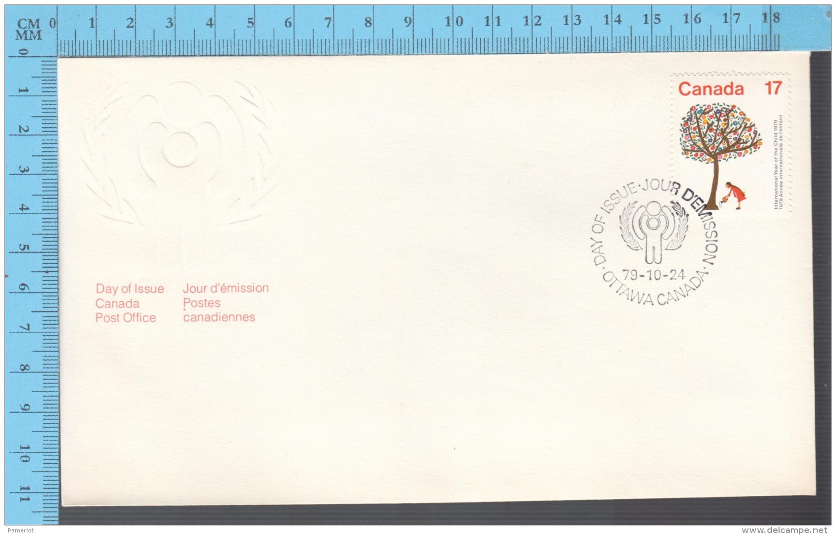 Canada - 1979  Scott #842, United Nations Year Of The Child, Child Watering Tree  - FDC PPJ , Fancy Cancelation - ONU