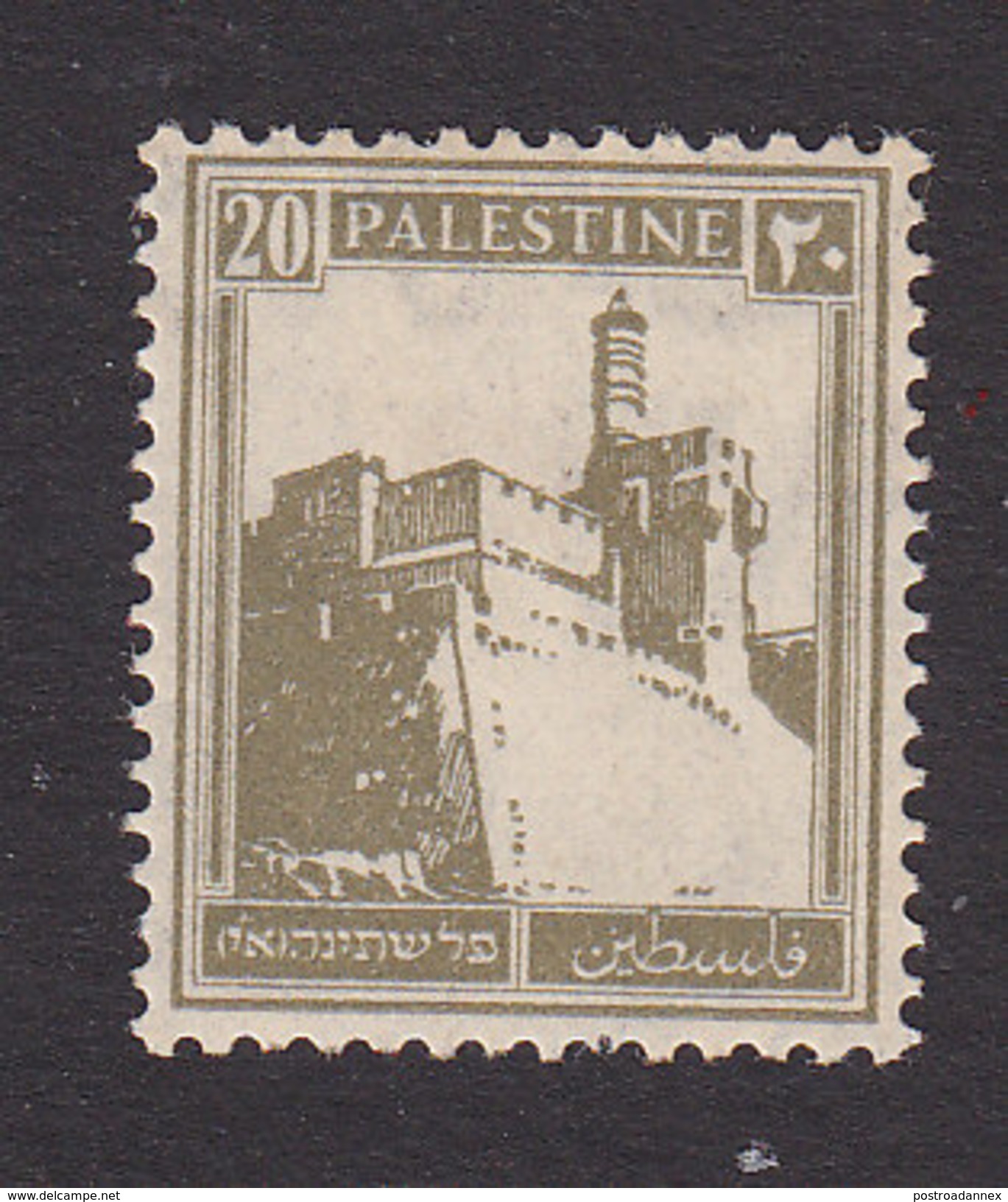 Palestine, Scott #77, Mint Hinged, Citadel At Jerusalem, Issued 1927 - Palestine