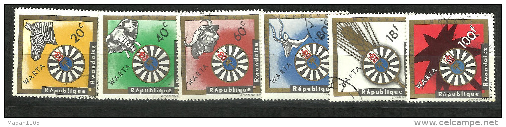 RWANDA, 1967, Round Table Fund For Charity,  6 V Complete Set, FINE USED - Gebraucht