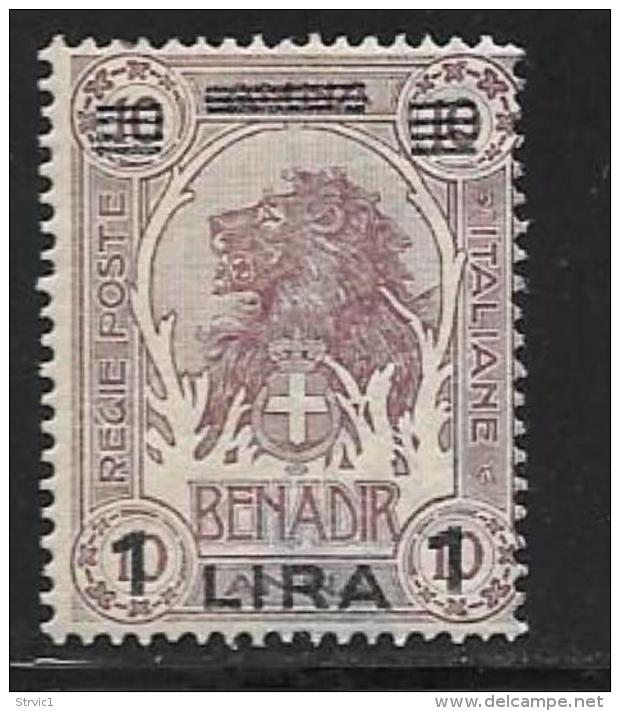 Somalia, Scott # 77 Mint Hinged Lion, Surcharged, 1926 - Somalia