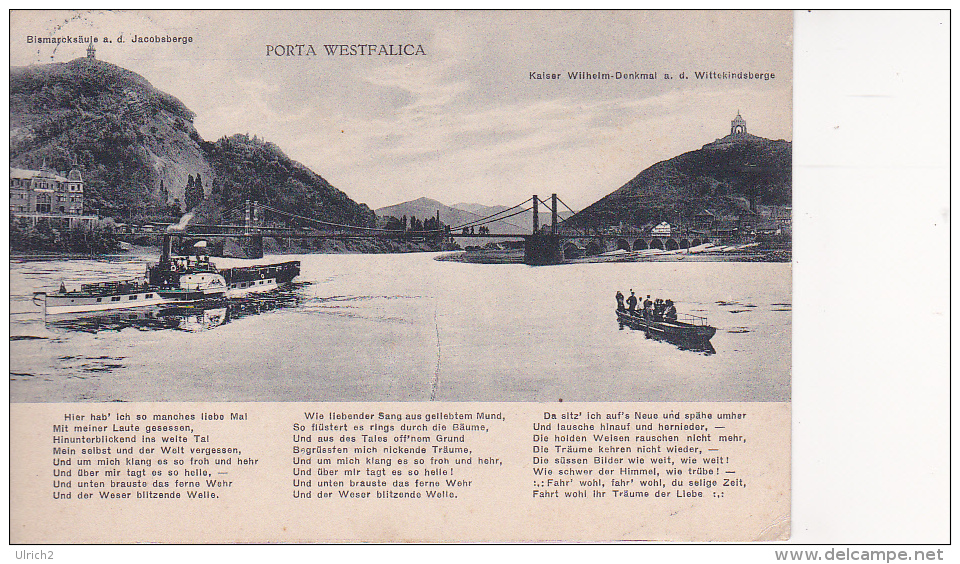 AK Porta Westfalica - Gedicht - 1912 (25681) - Porta Westfalica