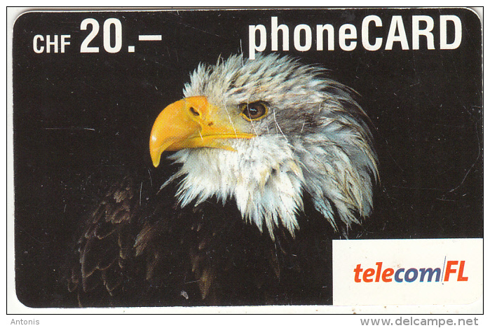 LIECHTENSTEIN - Eagle, Telecom FL Prepaid Card CHF 20, Exp.date 02/05, Used - Liechtenstein