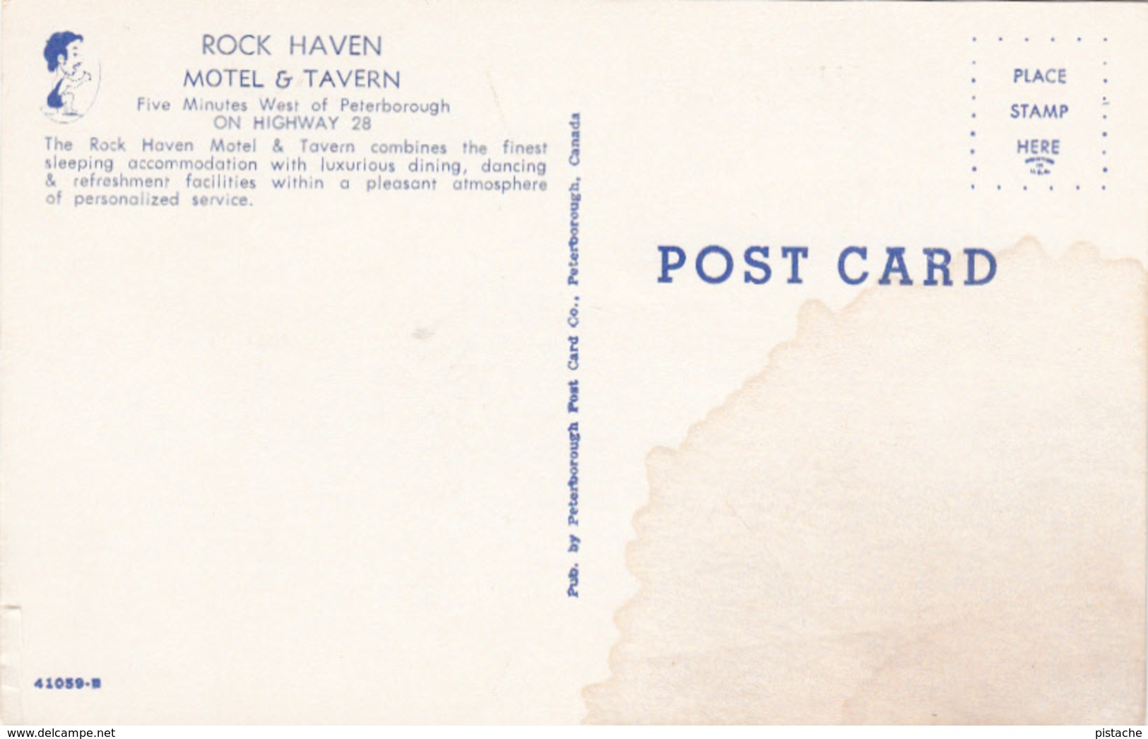 Peterborough Ontario Canada - Rock Haven Motel & Tavern On Highway 28 - 1950-1960 - 2 Scans - Peterborough