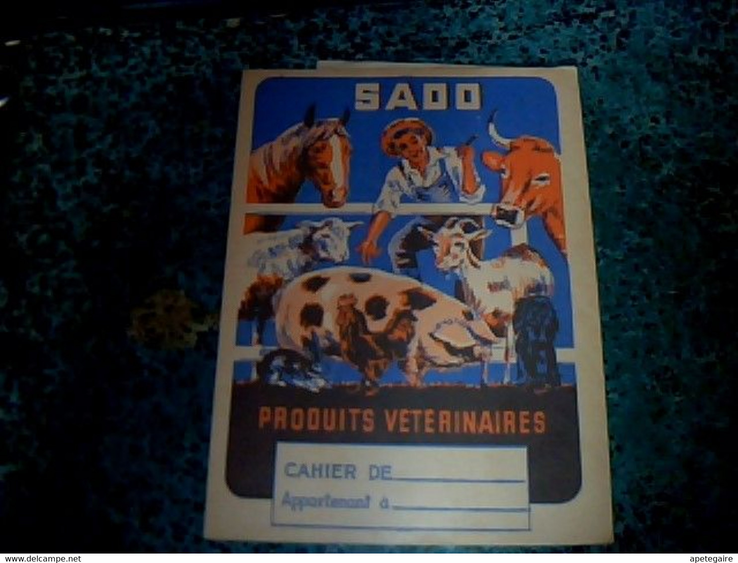 Ablis Seine Et Oise Protège Cahier +  Buvard Publicitaire Produits Veterinaires Sado - S