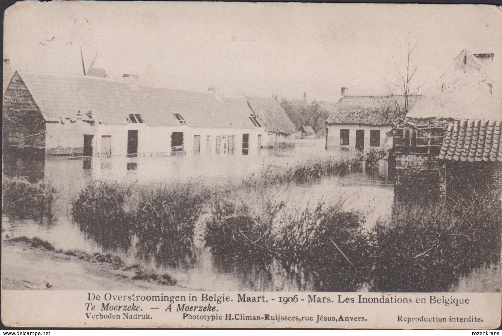 Hamme Moerzeke Ramp Der Overstroomingen Maart 1906 Les Inondations - Hamme