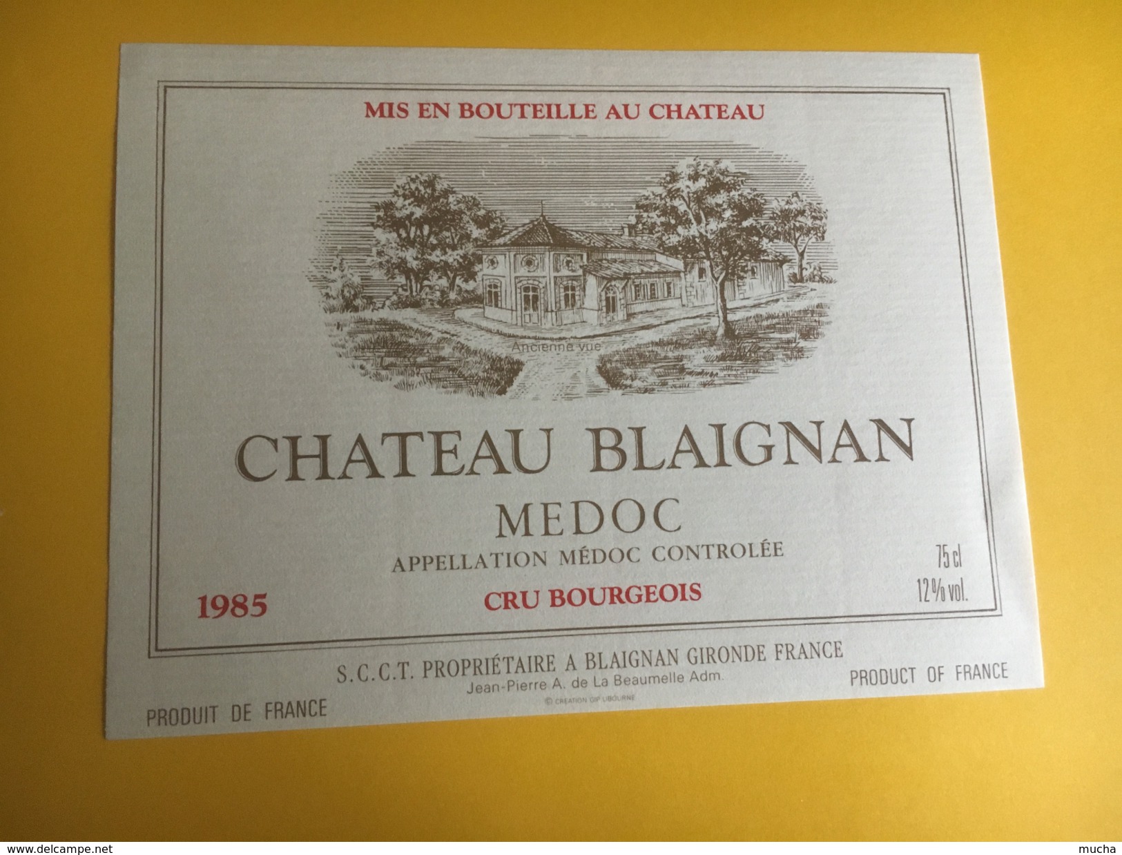 2482 - Château Blaignan 1985 Médoc - Bordeaux