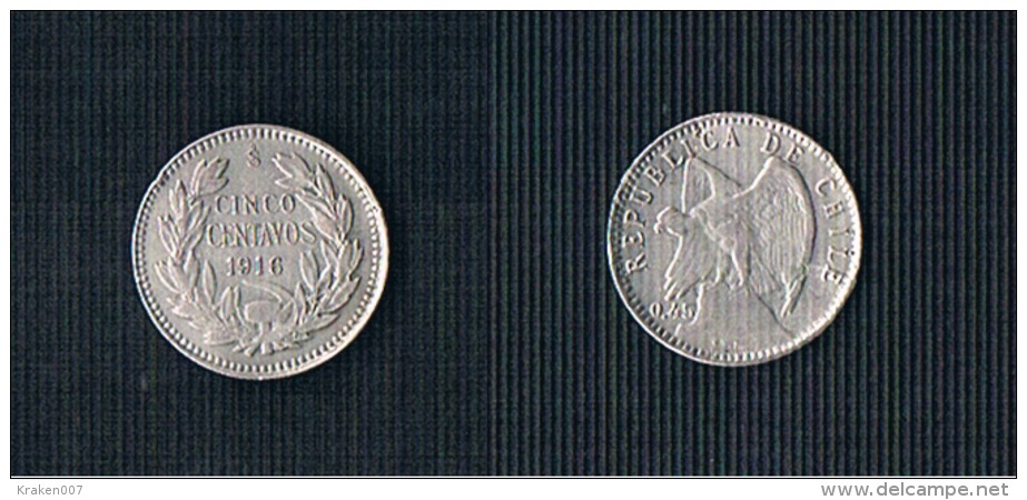 Chile 5 Cents 1916 - Chile