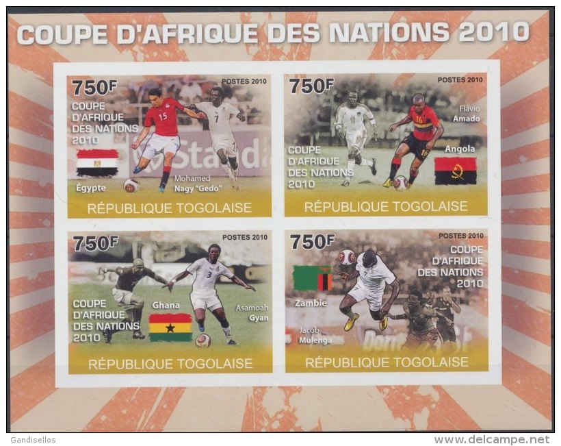 TOGO TOGOLAISE SHEET IMPERF SPORTS SOCCER FOOTBALL WORLD CUP - 2010 – South Africa