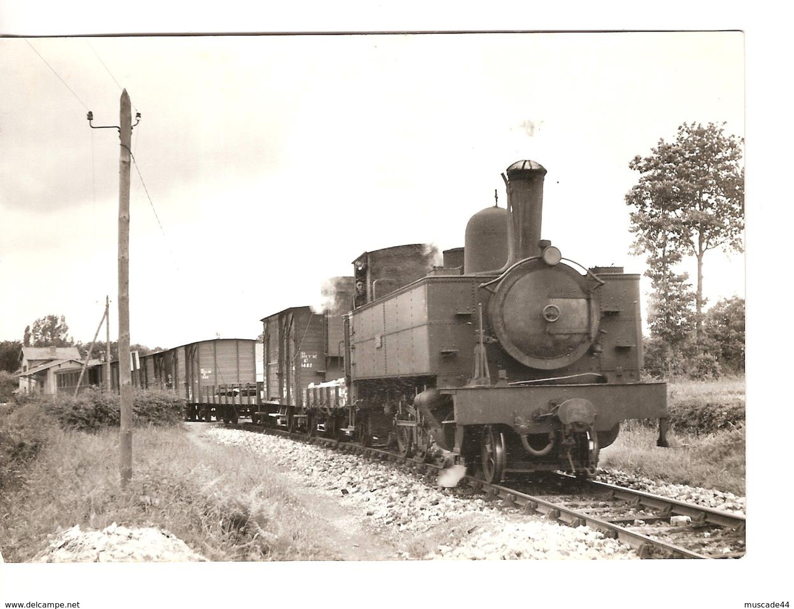 TRAIN MIXTE POUR ROSPORDEN AU DEPART DE GUISCRIFF 19.6.1963 PHOTO JL ROCHAIX 557.4 RB - Trains