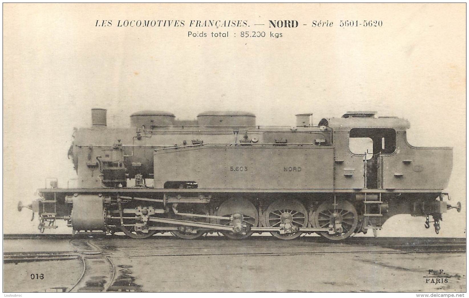 LES LOCOMOTIVES  FRANCAISES   NORD MACHINE   SERIE   5601-5620 - Trains