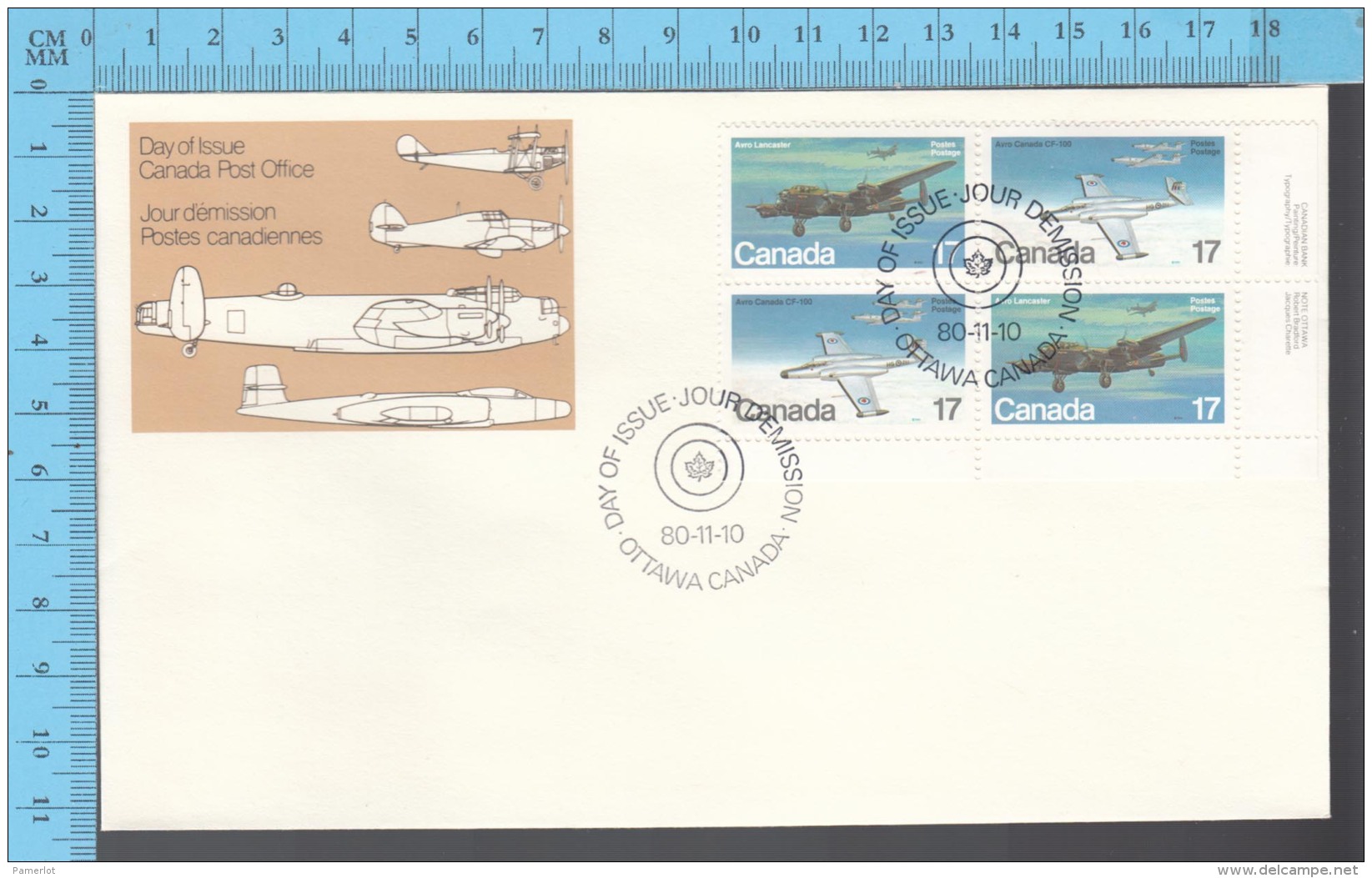 Canada - 1980block LR Scott #874-73-73-74, Militay Aircraft, Fancy Cancelation - Militaria