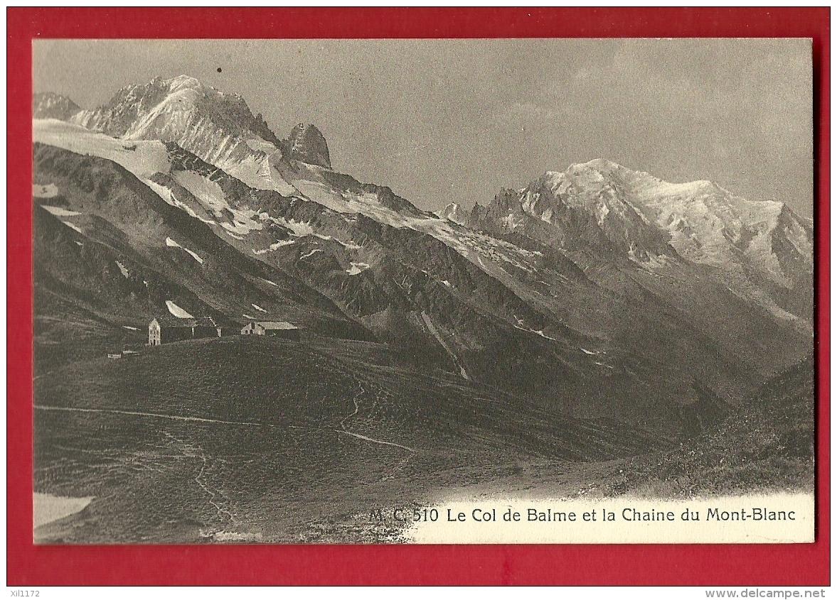 FIW-09  Col De Balme Balmaz, Trient Et Chaine Du Mont-Blanc. Cachet Linéaire La Forclaz 1915 - Trient