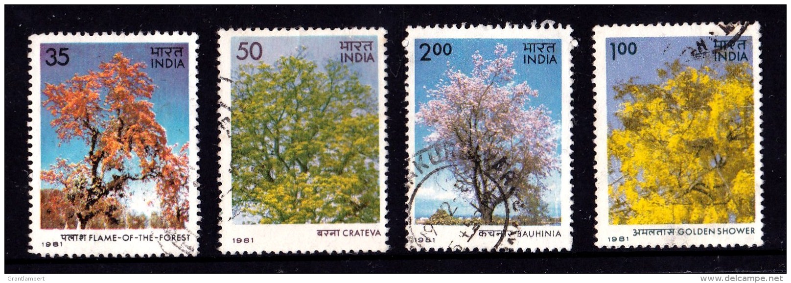 India 1981 Trees Set Of 4 Used - Gebruikt