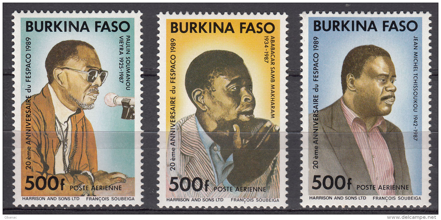 Burkina Faso 1989 Mi#1199-1201 Mint Never Hinged - Burkina Faso (1984-...)