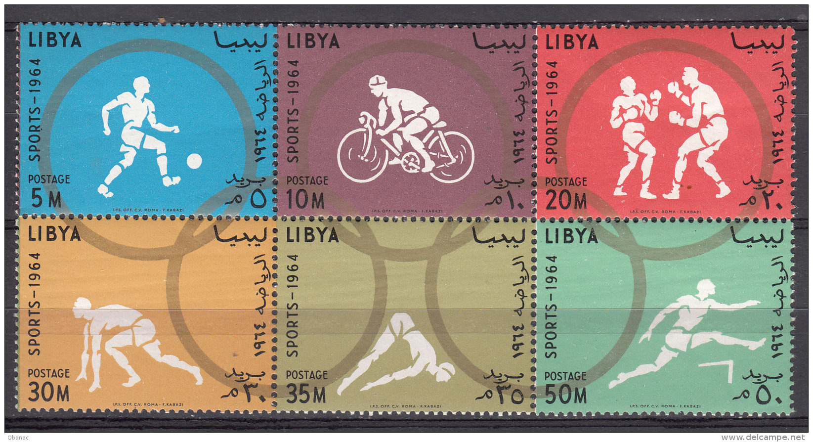 Libya 1964 Olympic Games Mi#160-165 Mint Never Hinged - Libia