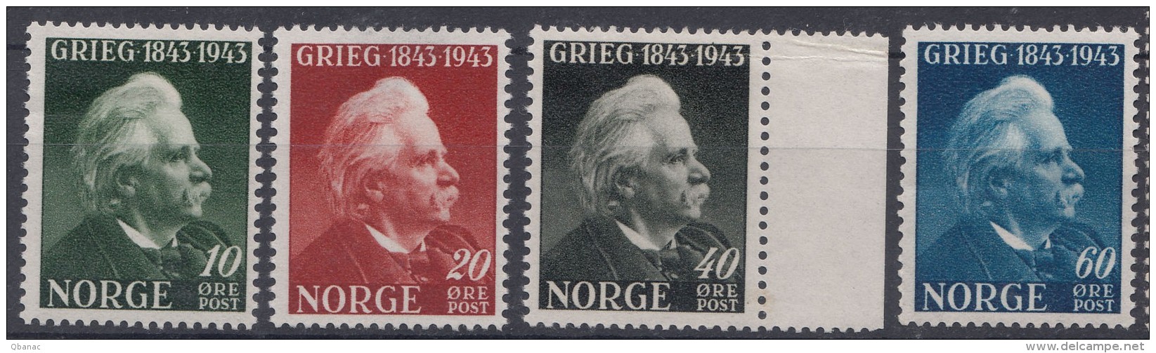 Norway 1943 Mi#287-290 Mint Hinged - Ungebraucht