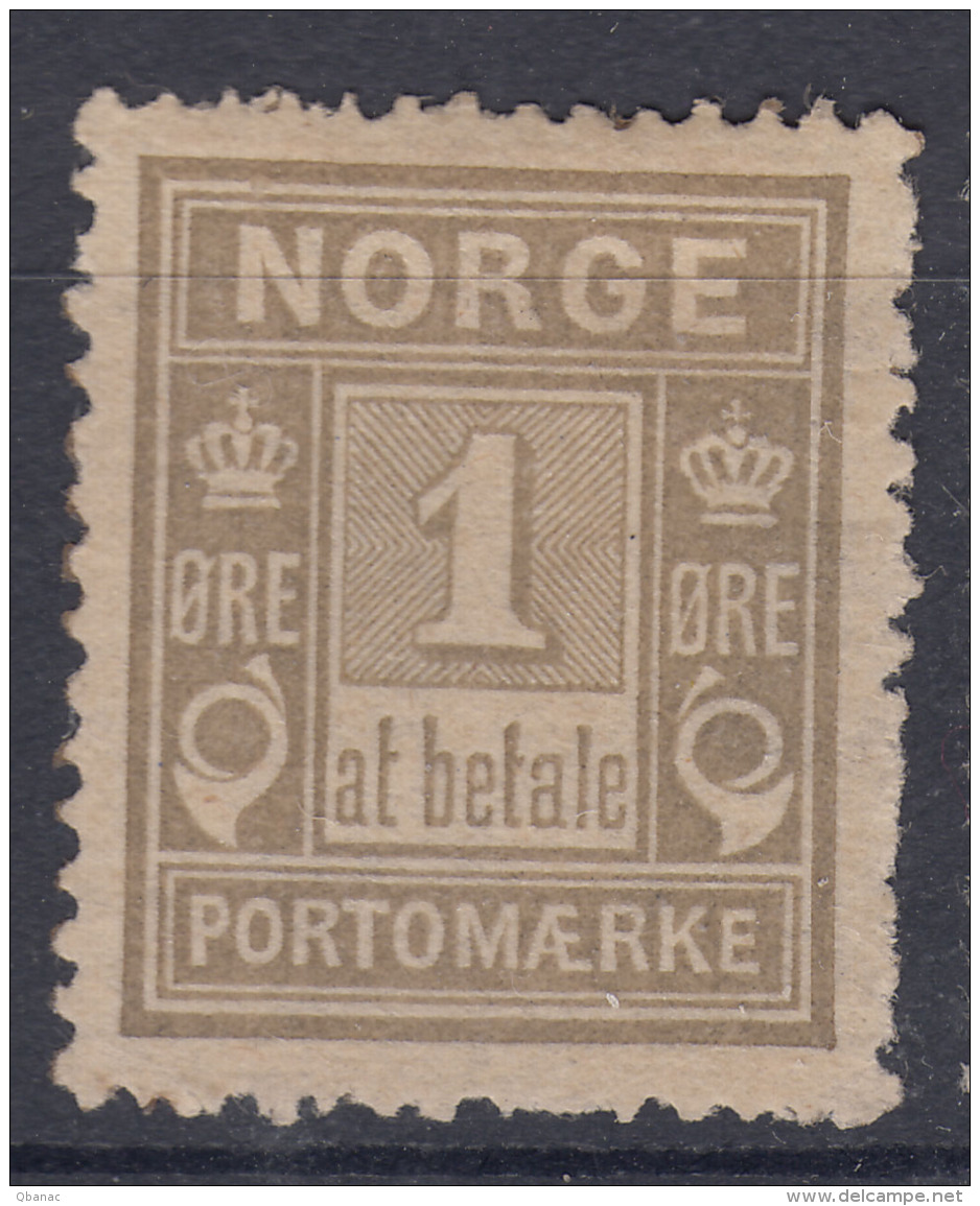 Norway Porto 1889 Mi#1 Mint Hinged - Unused Stamps