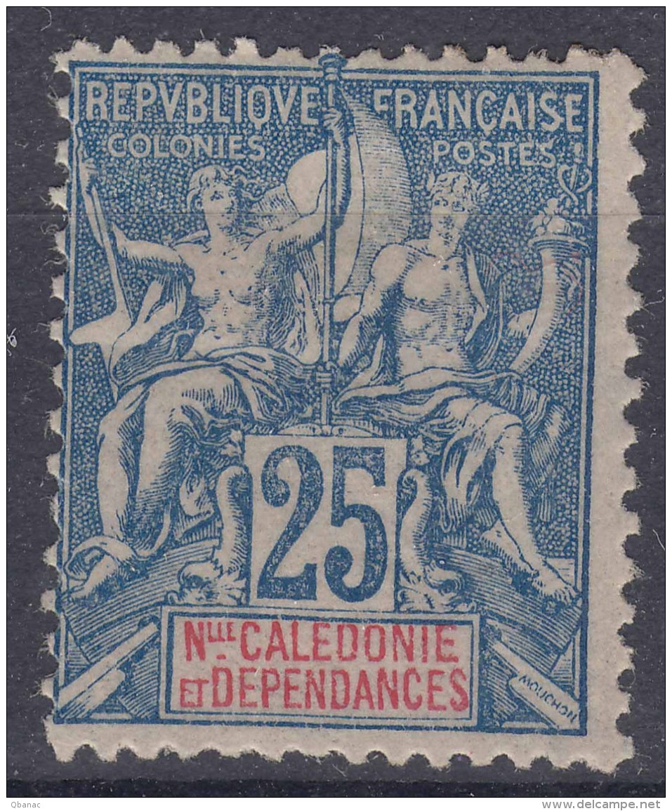 New Caledonia Caledonie 1900 Yvert#62 Mint Hinged - Unused Stamps