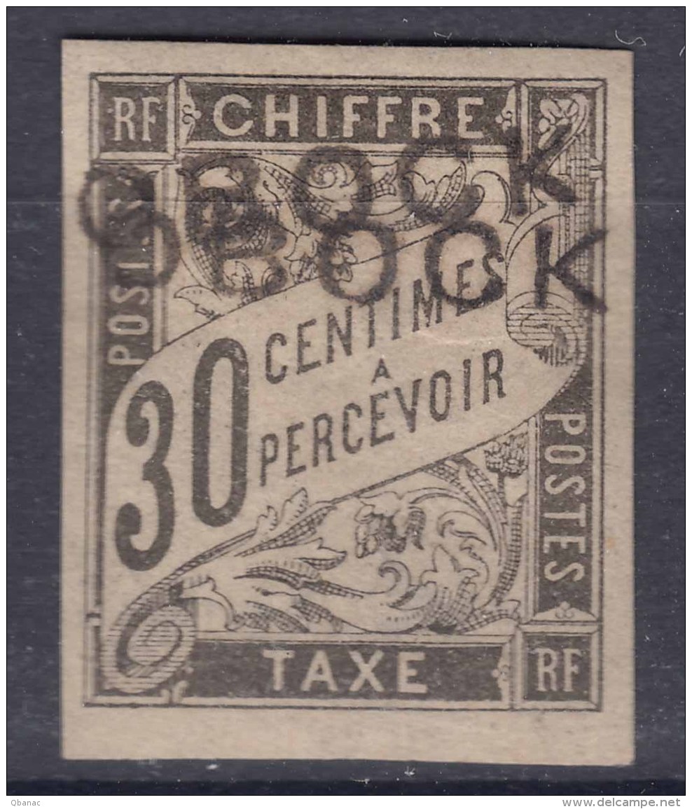 Obock 1892 Timbre Taxe Yvert#13 Mint Hinged, Double Overprint, Expert Marks - Nuovi