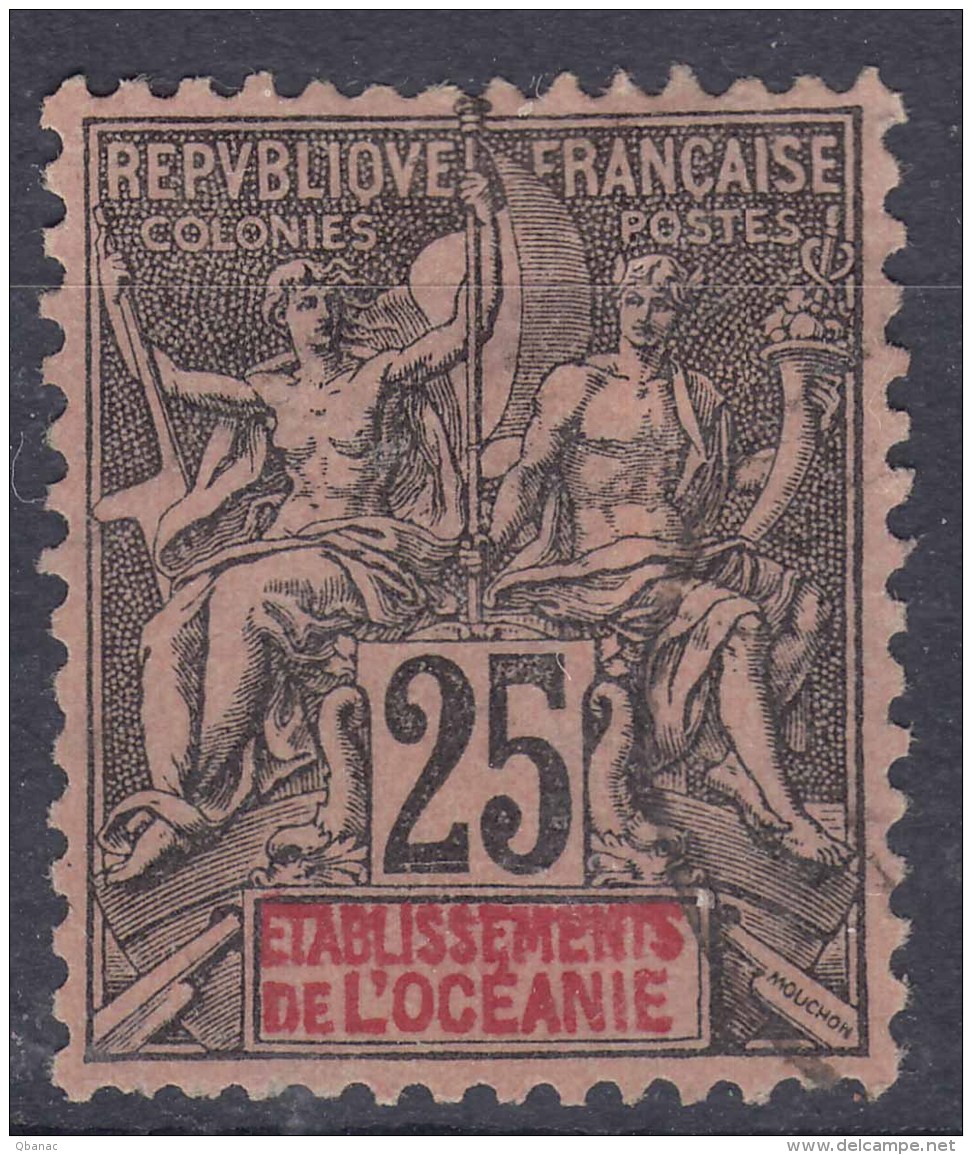 Oceania Oceanie 1892 Yvert#8 Used - Usados