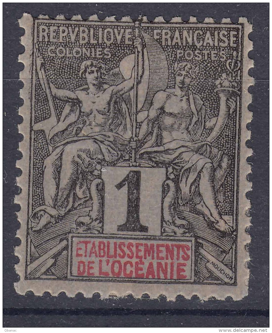 Oceania Oceanie 1892 Yvert#1 Mint Hinged - Unused Stamps