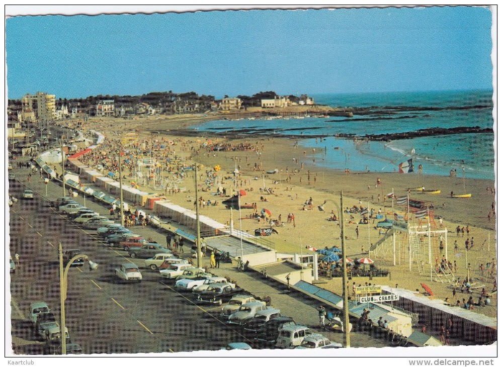 Pornichet: RENAULT 4, DAUPHINE, FRÉGATE, CITROËN DS & 2CV, PEUGEOT 403 & 404, SIMCA ARIANE Etc. - Plage  -( France) - Passenger Cars