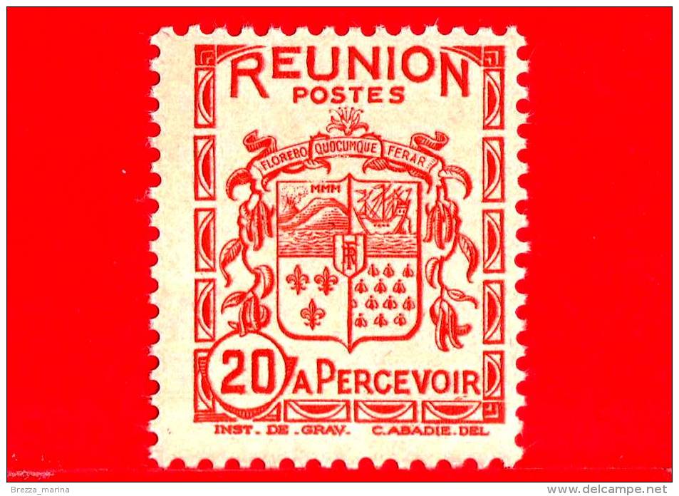 Nuovo - REUNION - 1933 - Segnatasse - Stemmi - Arms Di Reunion - 20 - Timbres-taxe