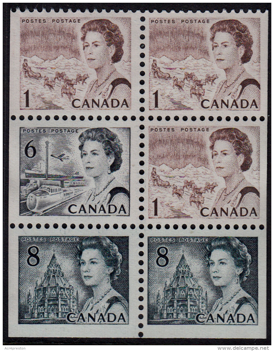 A0846 CANADA 1971, SG 604c Booklet Stamp Pane MNH - Booklets Pages