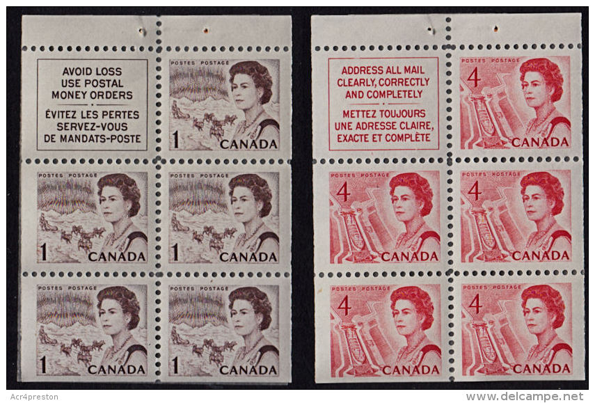 A0847 CANADA 1967, SG 579a &amp; 582a From 25c Booklet SB59   MNH - Heftchenblätter