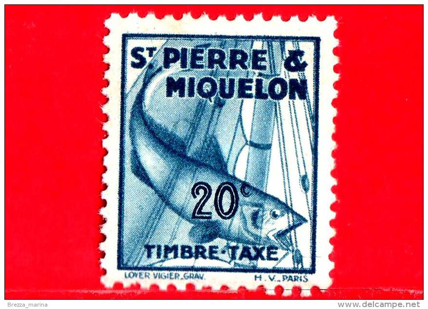 Nuovo - Saint-Pierre E Miquelon - 1938 - Segnatasse - Merluzzo (Gadus Morhua) - Codfish - 20 - Portomarken