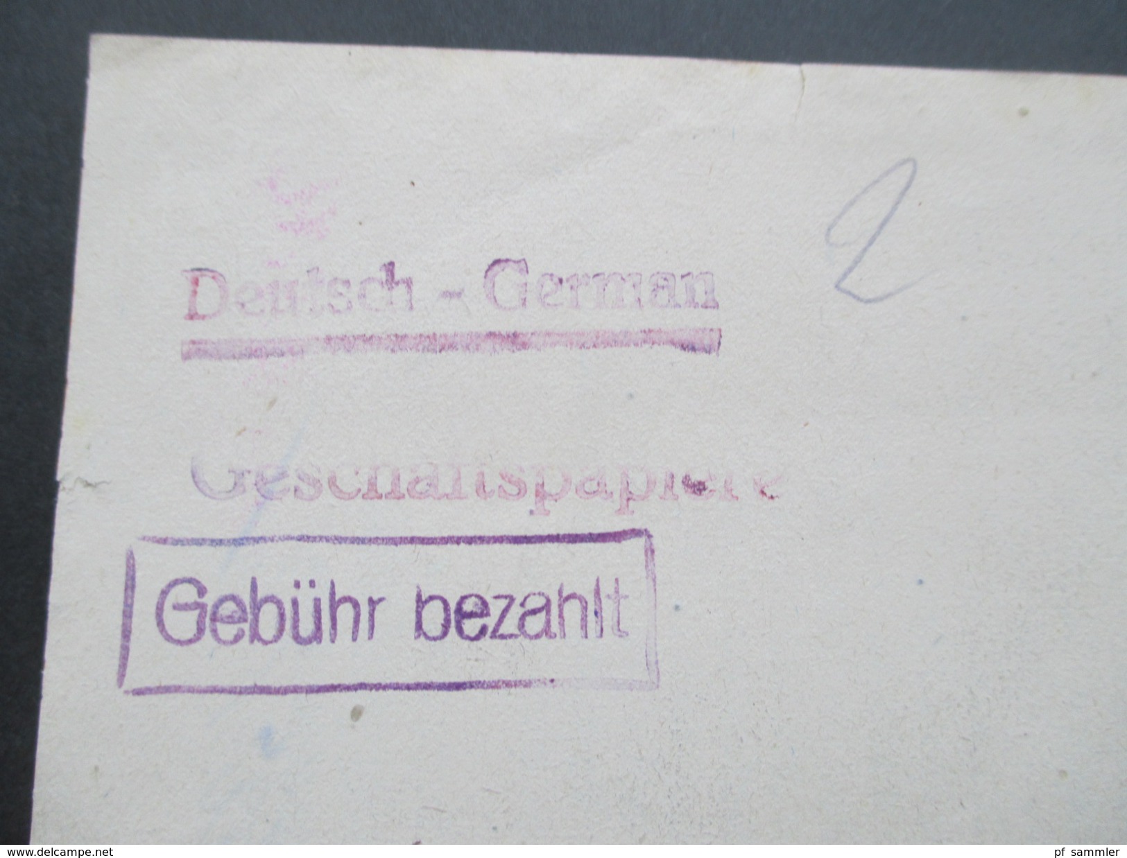 Alliierte Besetzung 1946 R1 Gebühr Bezahlt (lila) Triberg (Schwarzwald) Porto Handschriftlich Vermerkt! Transportversich - Otros & Sin Clasificación