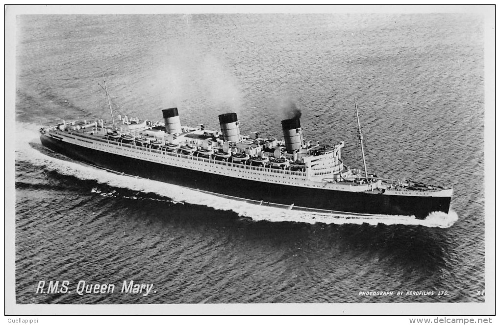 05048  "R.M.S. QUEEN MARY"  CART NON SPED 1948 - Banques