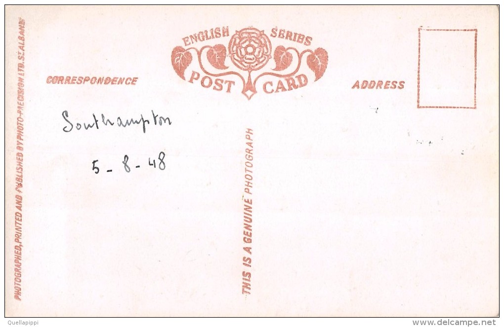 05048  "R.M.S. QUEEN MARY"  CART NON SPED 1948 - Banken