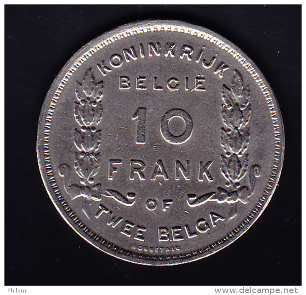 BELGIQUE  MORIN  CAT. N°381a   SUP -   1930.    (B014) - 10 Francs & 2 Belgas