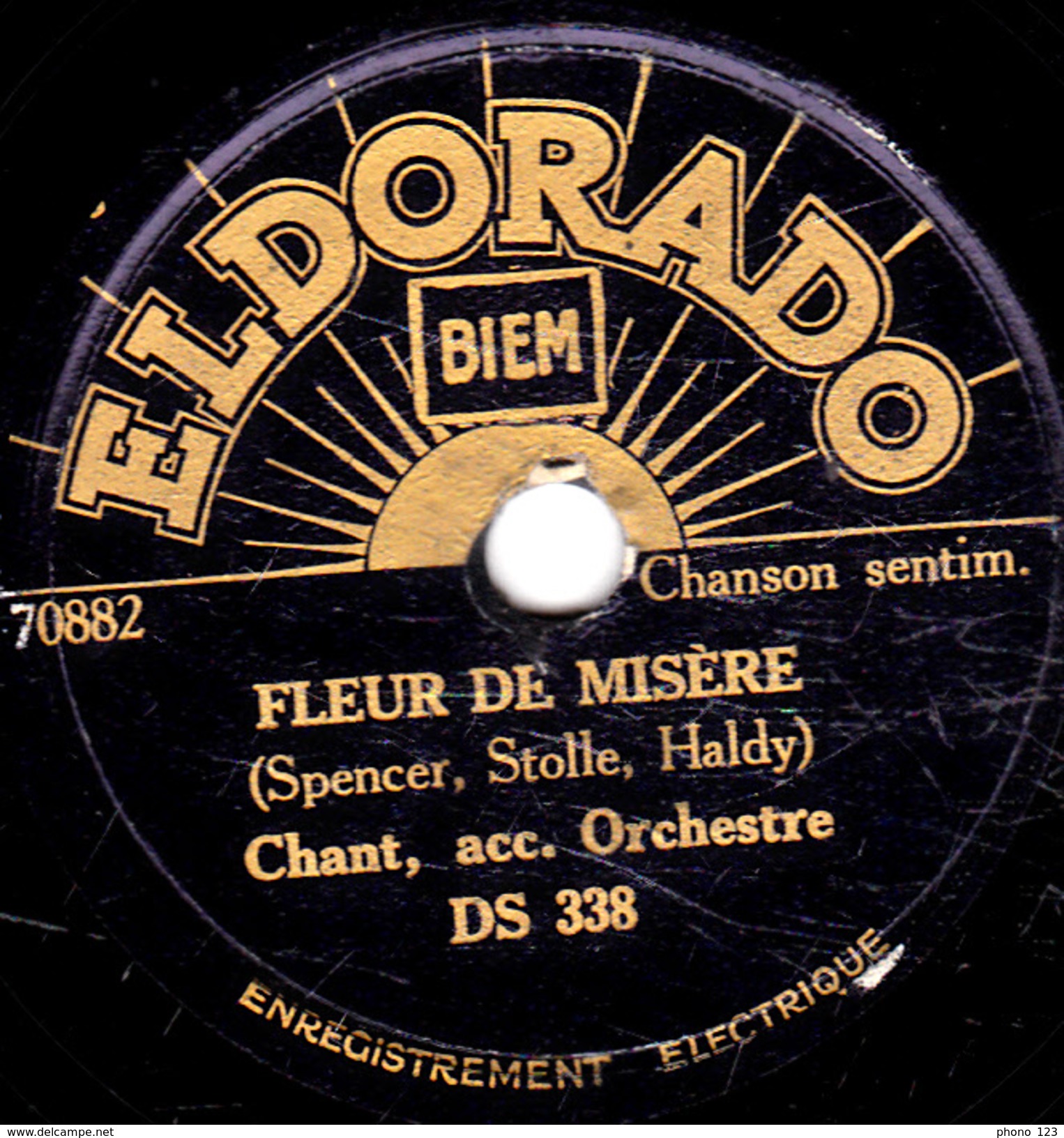78 T. -  20 Cm - état Tb - CHANT Avec ORCHESTRE  -  MADAME CHRYSANTHEME - FLEUR DE MISERE - 78 T - Disques Pour Gramophone