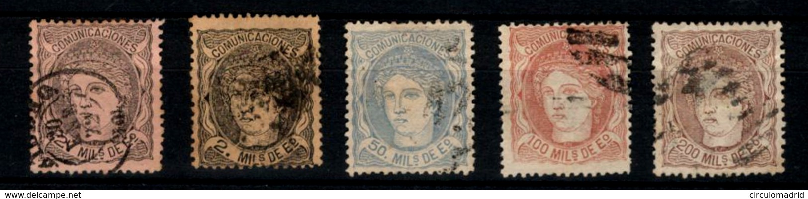 España Nº 103/103a,107/9. Año 1870 - Used Stamps