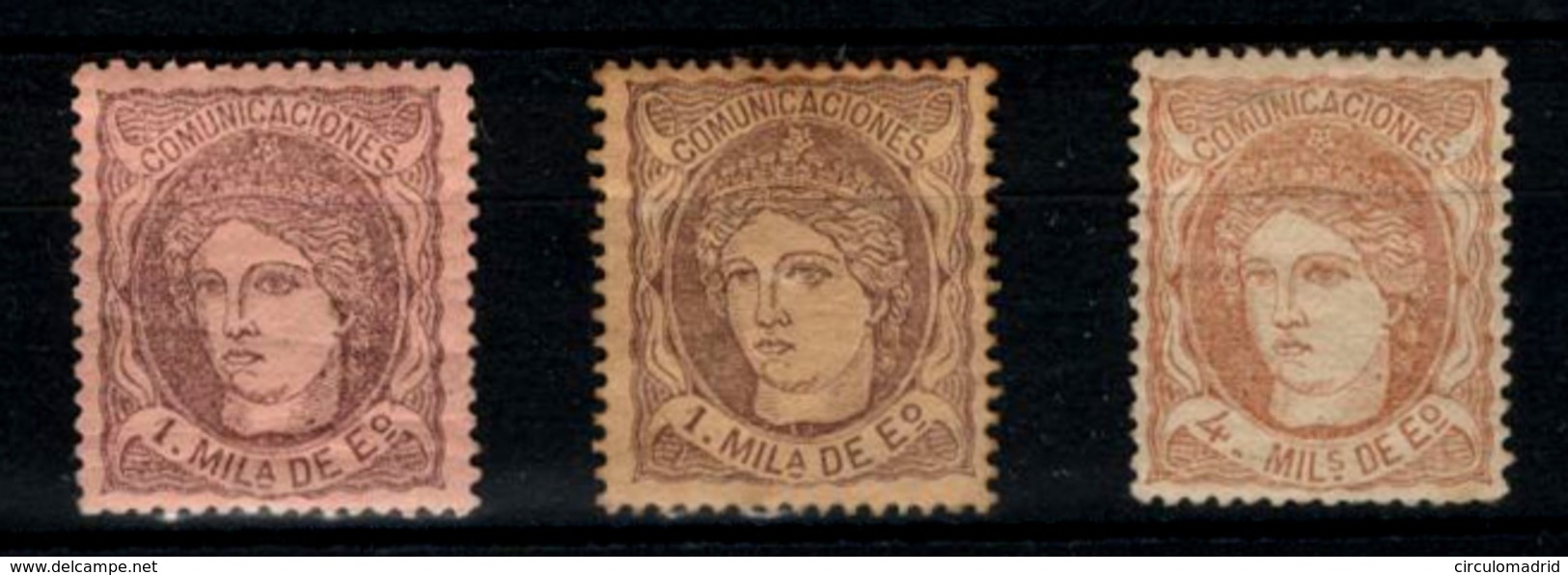 España Nº 102,102c,104 Año 1870 - Neufs