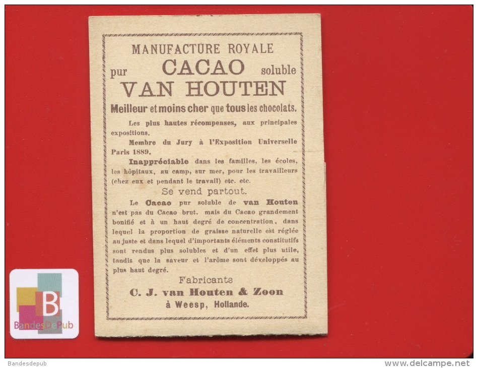 Chocolat VAN HOUTEN WEESP HOLLANDE Chromo Système Homme édenté Casquette Triste Et Souriant Dent Dentiste - Van Houten