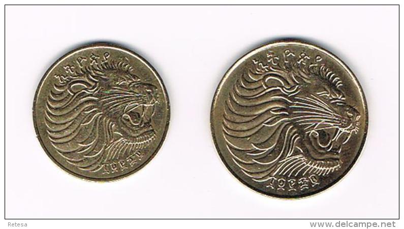 °°° ETHIOPIE  5 En 10  CENTS  1977 - Ethiopie