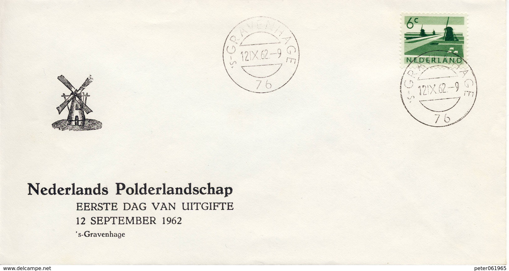 NVPH Nr. 793 Op Envelop - Blanco / Open Klep (1962) - FDC
