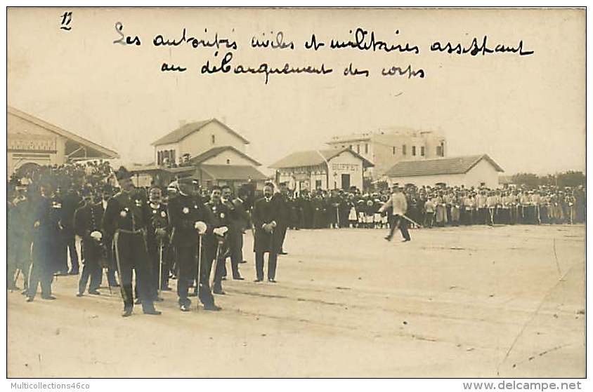 CARTE PHOTO MILITARIA SOUS MARIN 131116 - BIZERTE Catastrophe Naufrage -  Débarquement Des Corps (11) - Sous-marins