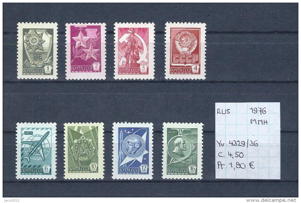 USSR 1976 - YT 4329/36 Postfris/neuf/MNH - Ongebruikt